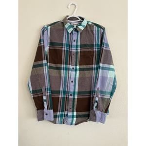 Abound‎ Womens Flannel Shirt 100% Cotton Plaid Button Down Size: S